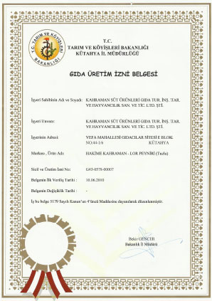 SARIALTIN ST MAMLLER LETME ONAY KODU:10-0067